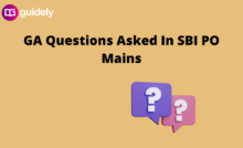 GA Questions Asked In SBI PO Mains