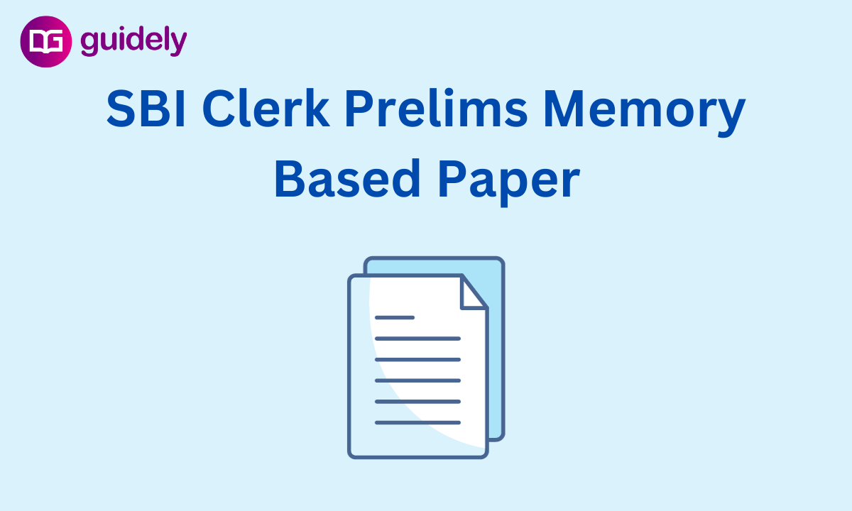 SBI Clerk Prelims Memory Based Paper PDF Mock