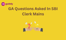 GA Questions Asked In SBI Clerk Mains